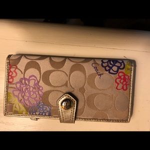 Coach checkbook wallet